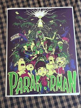 Paranorman Neon Green Art Print - Official Movie Poster Style 11x14